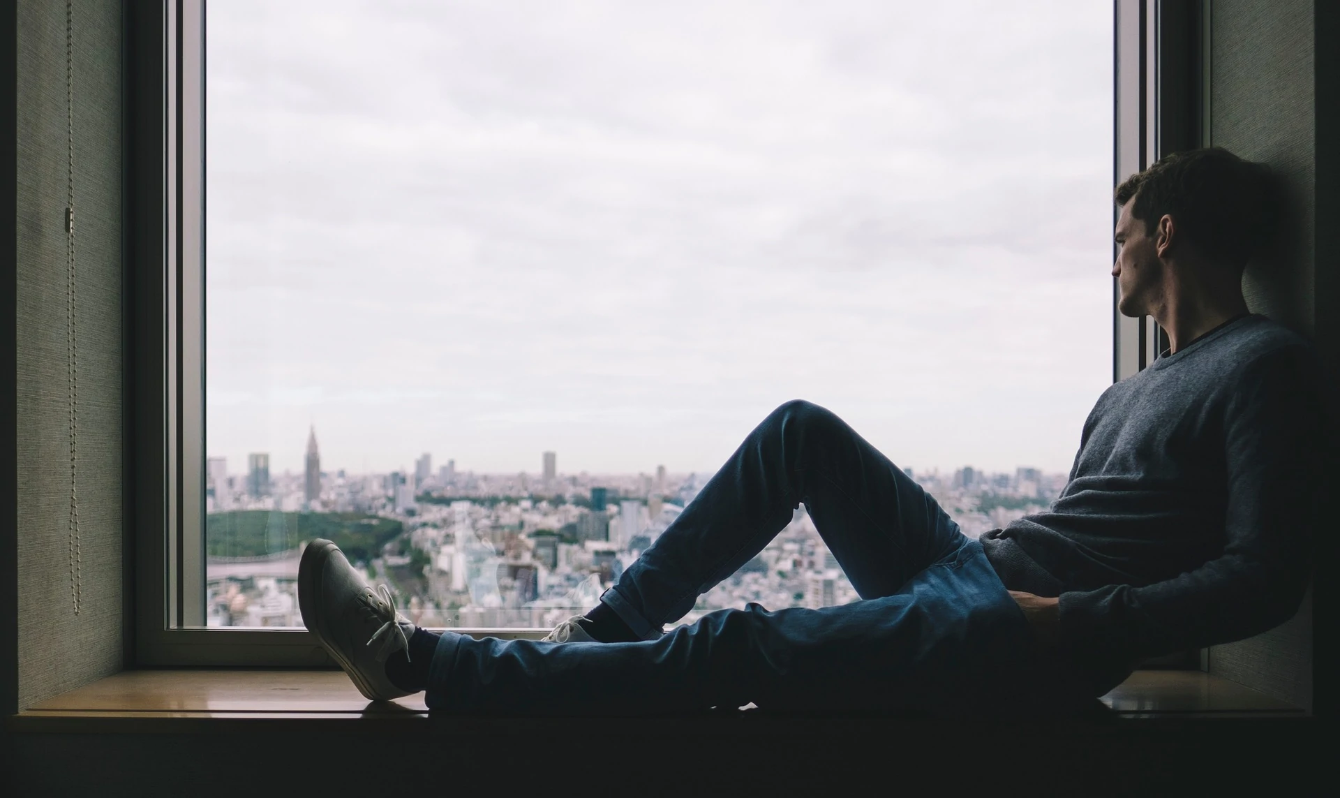 Man and window